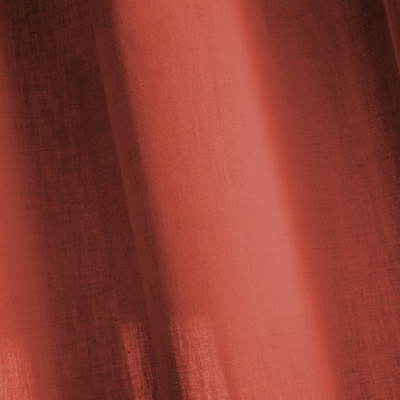 Rideau 'Toscane' rouge coton lavé