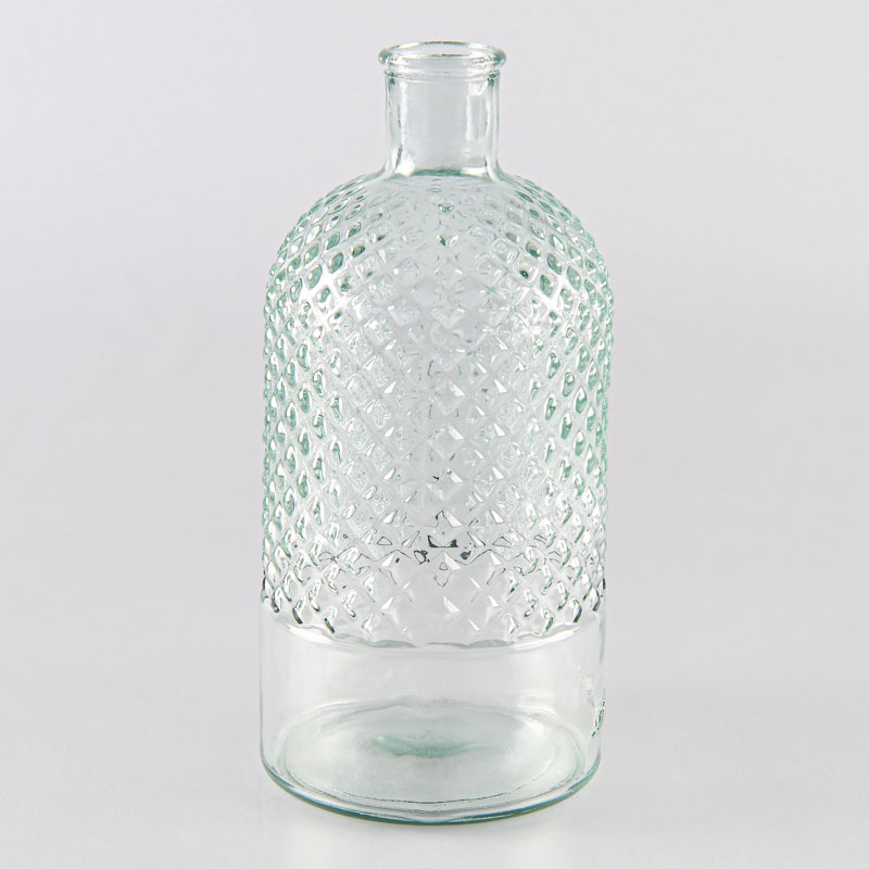 Vase naturel 'Diamond' en verre recyclé  