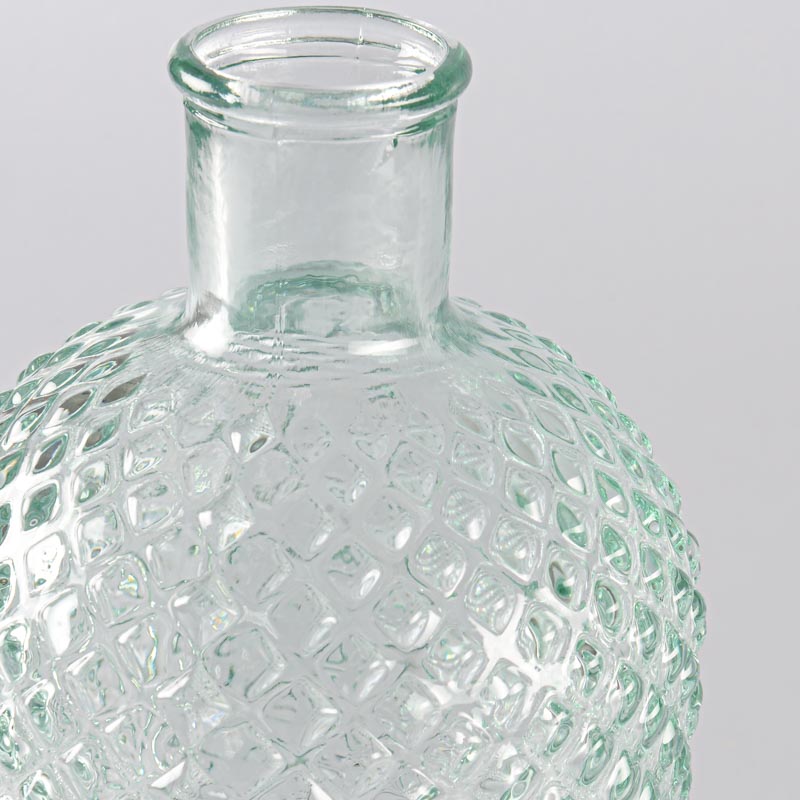 Vase naturel 'Diamond' en verre recyclé  