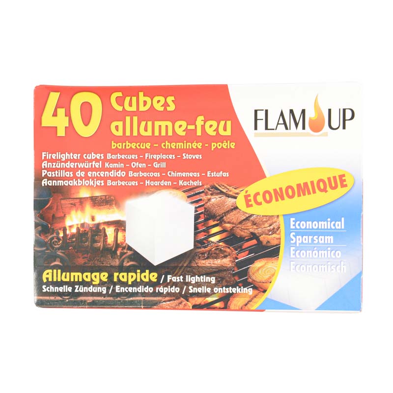 40 cubes allume-feu