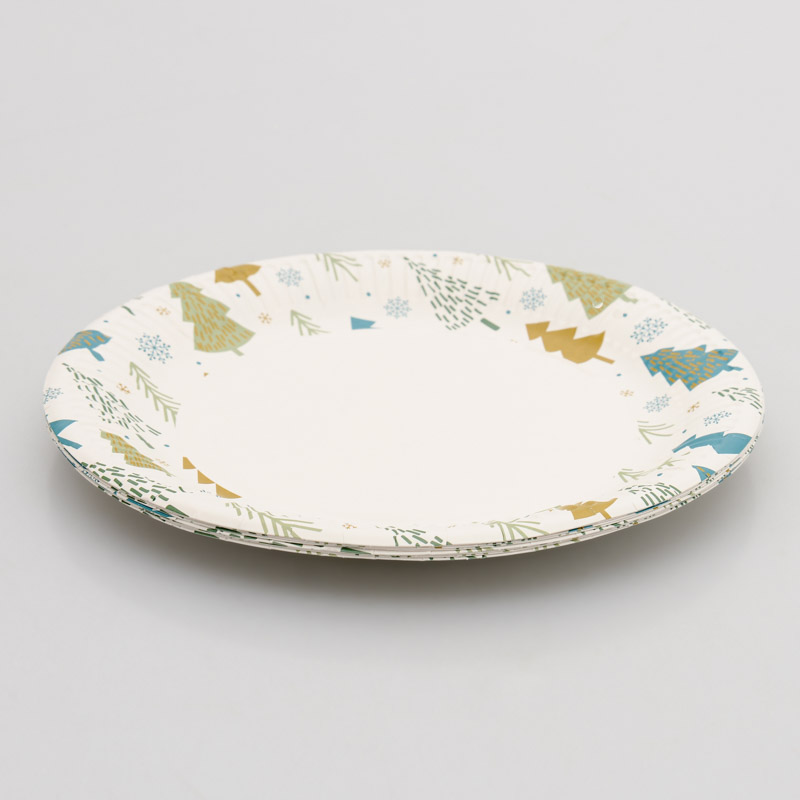 Lot de 8 assiettes rondes 'Forêt Enchantée'