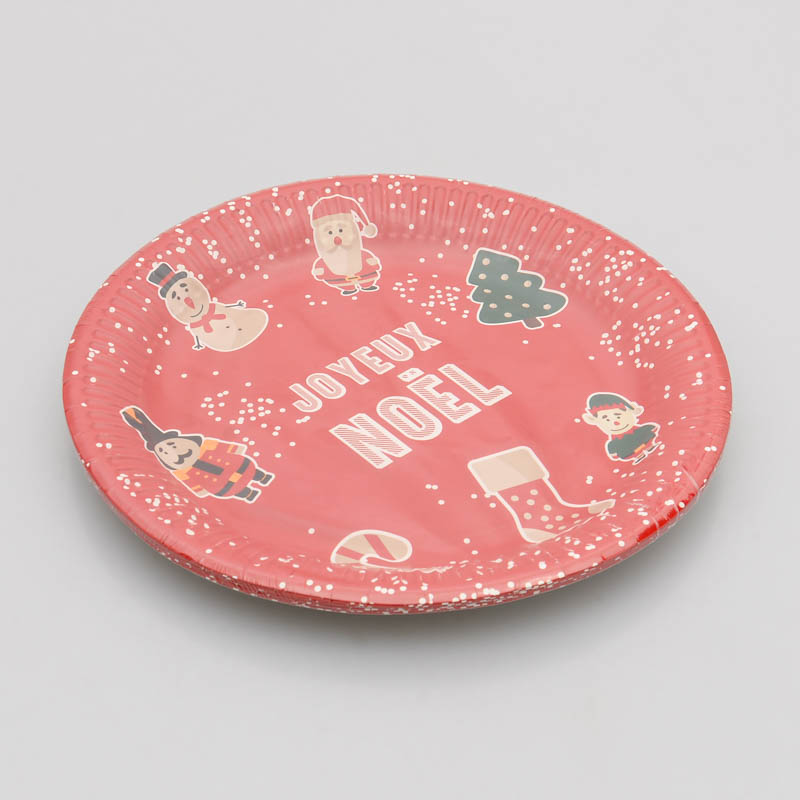 CEILIWEN Lot De 50 Assiettes De Fête Rondes En Carton Noir Et Doré, 23 Cm, Pour Anniversaires