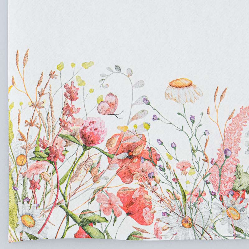 Chemin de table 'Fleurs Aquarelle'