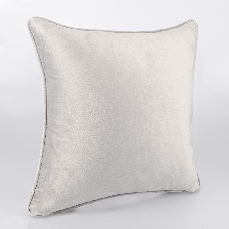 Coussin velours 'Elena' gris