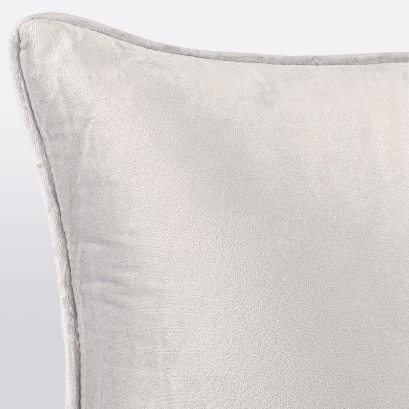 Coussin velours 'Elena' gris