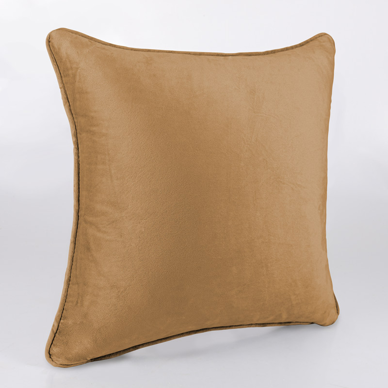 Coussin velours 'Elena' marron