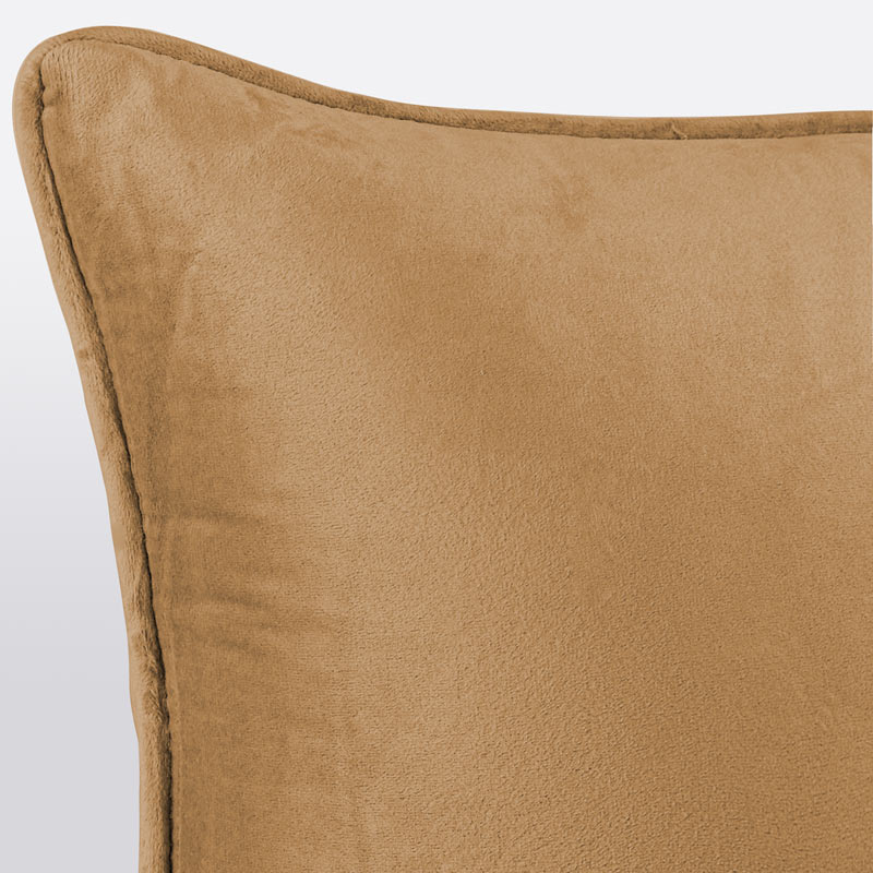 Coussin velours 'Elena' marron