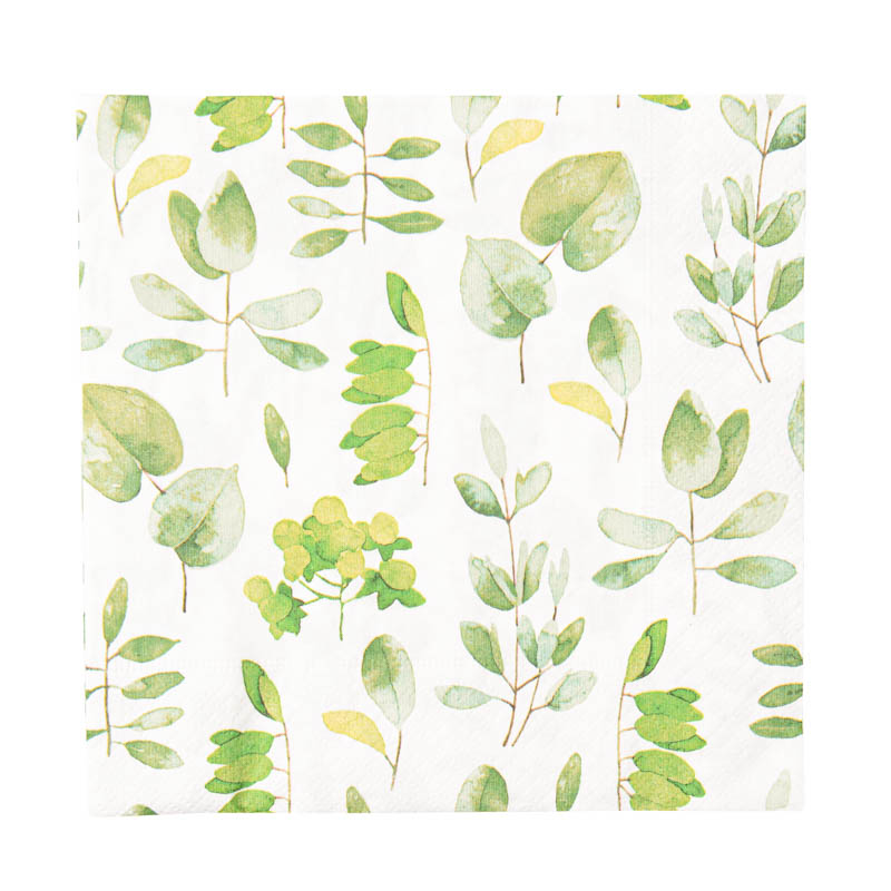 20 serviettes en papier 'Fresh Leaves'