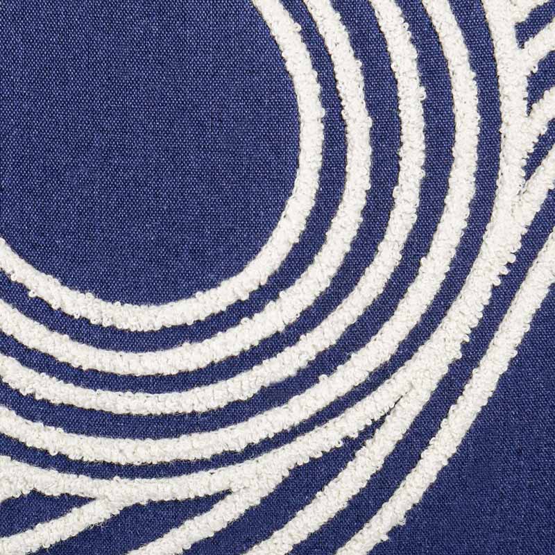 Coussin brodé 'Caracas' bleu