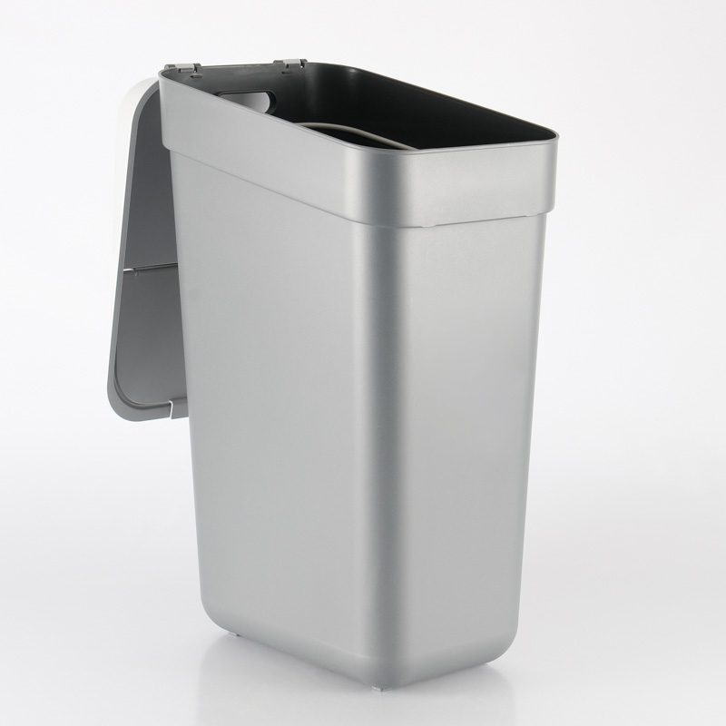 Poubelle de tri 30L gris anthracite anthracite en plastique