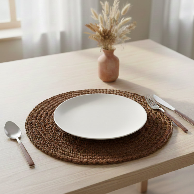 Set de table tressé 'Aruba' marron