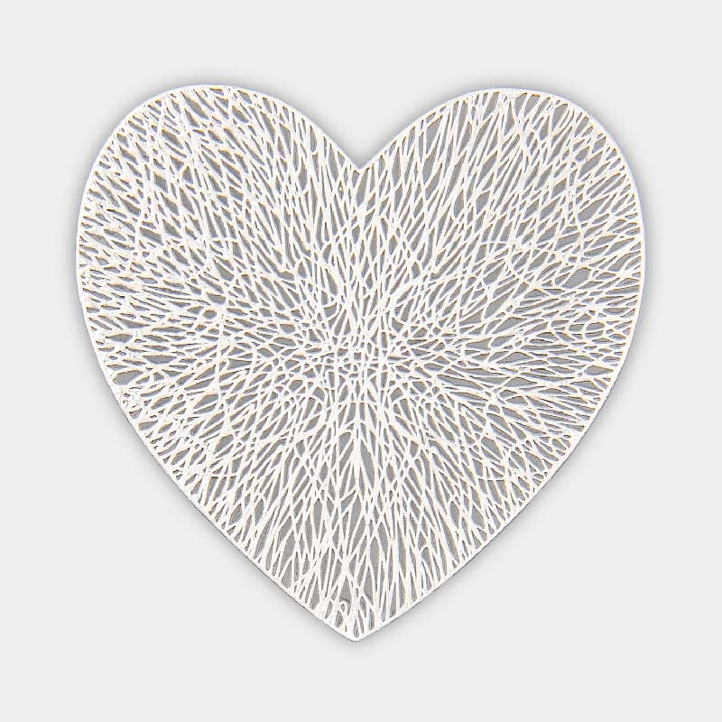 Dessous de verre 'Lovely' argenté