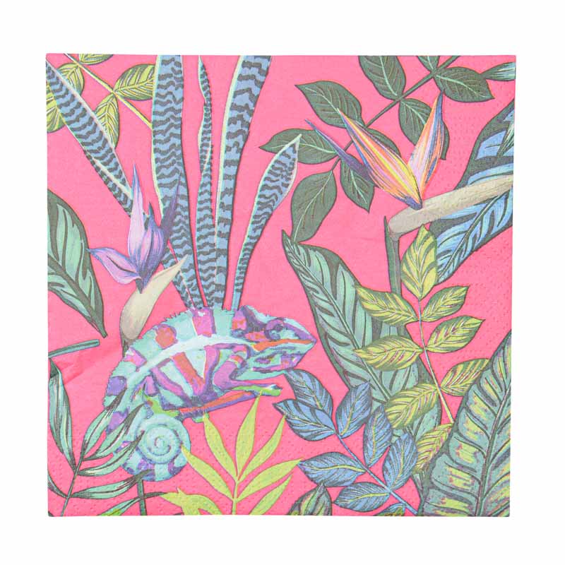 20 serviettes en papier 'Caméléon'