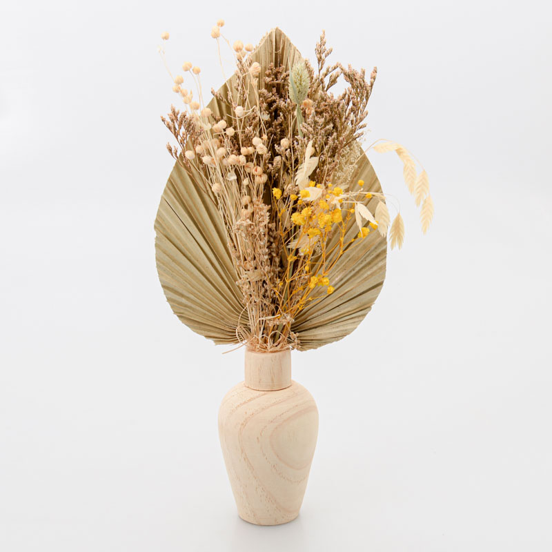Vase avec fleurs séchées 'Palma'