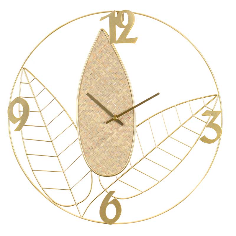 Horloge avec feuille 'Palme' 