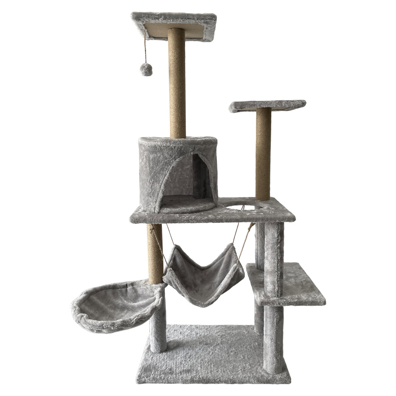 Arbre à chat avec plateaux et niche