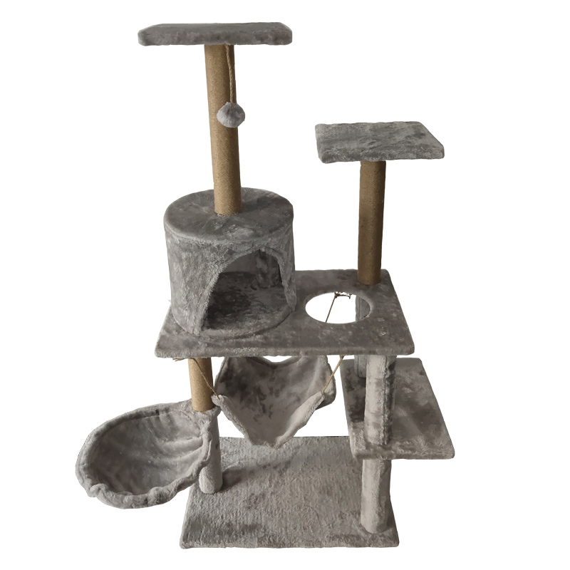 Arbre à chat avec plateaux et niche