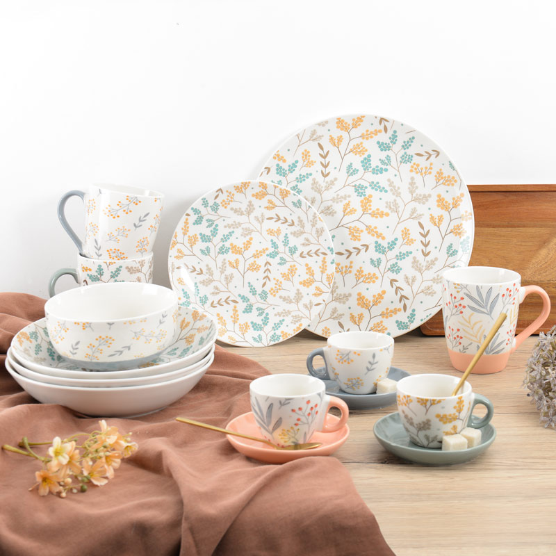 Tasse espresso + sous tasse 'Flora'