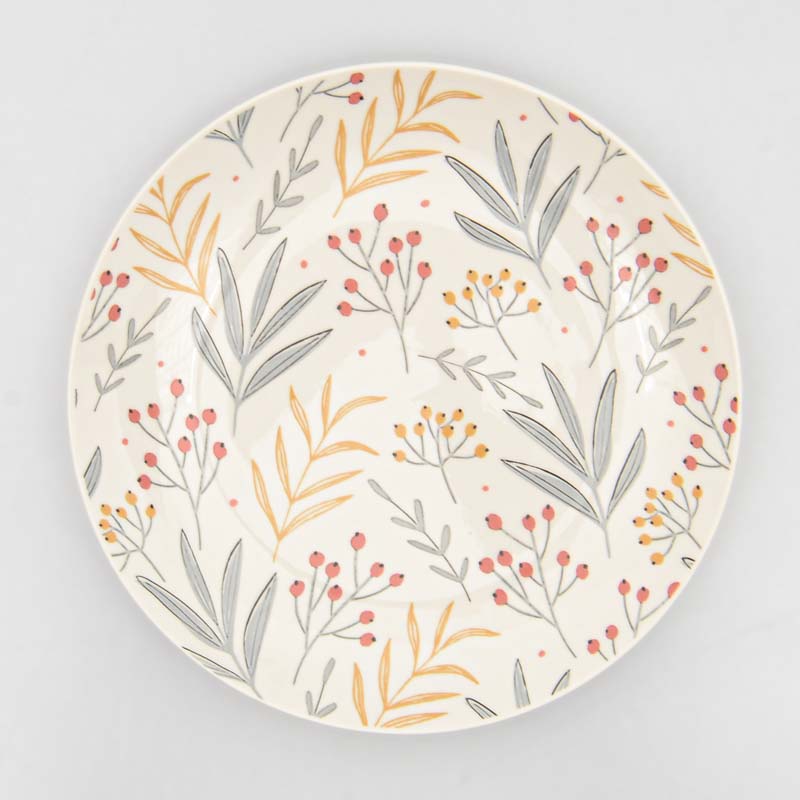 Assiette à dessert 'Flora' corail