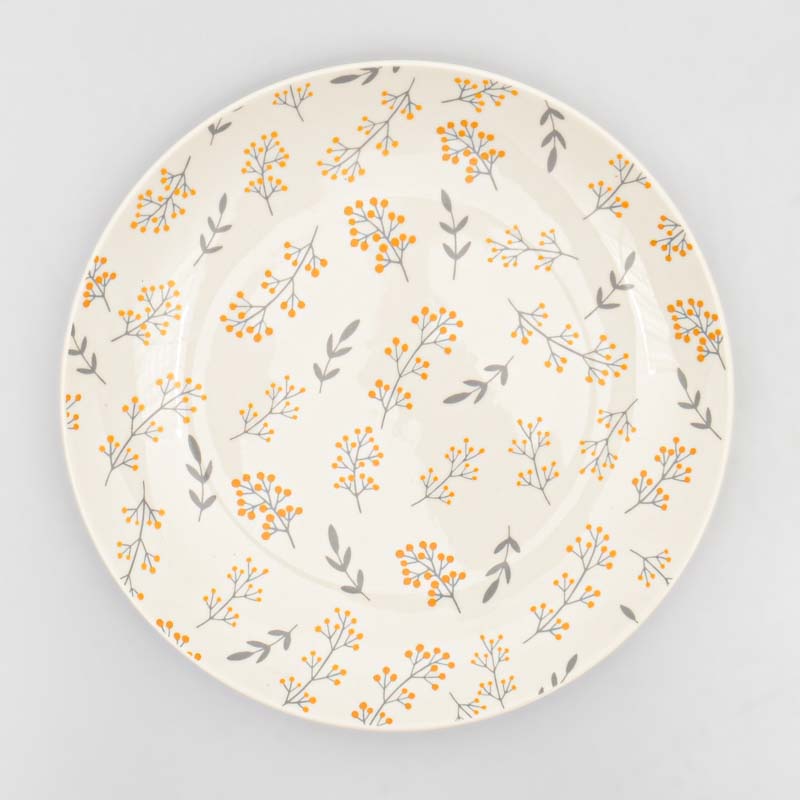 Assiette à dessert 'Flora' grise