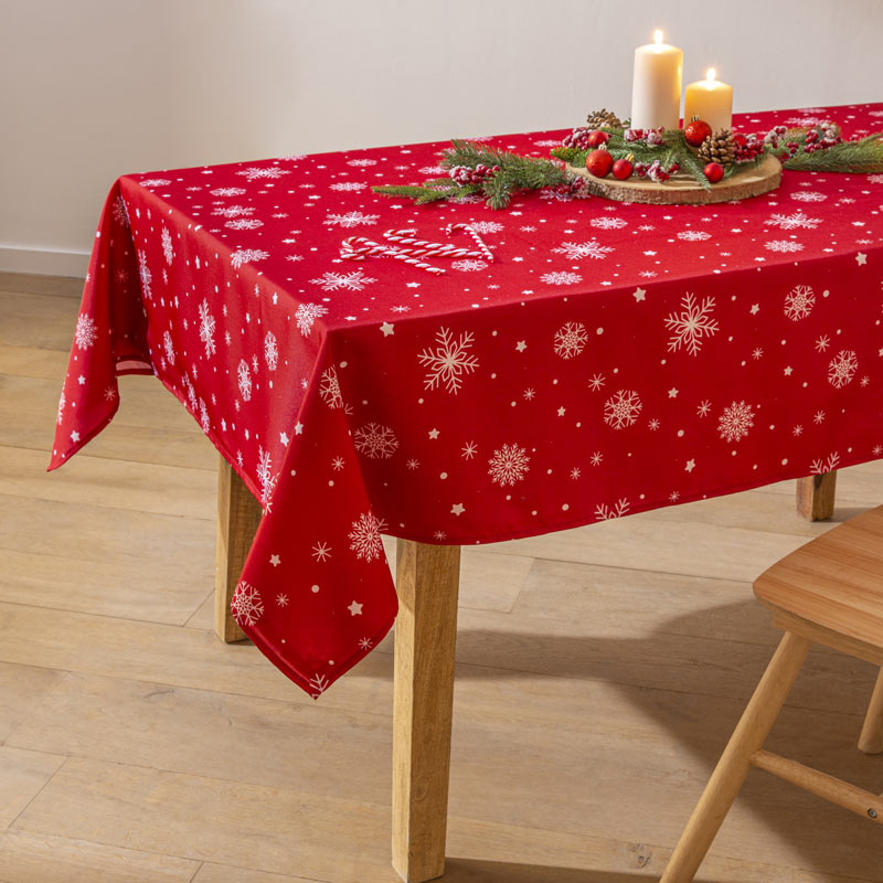 Nappe déperlante 'Multiflakes' rouge/blanche