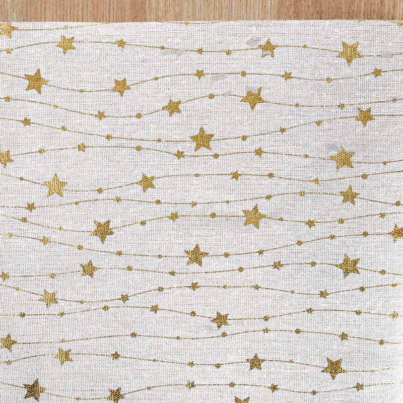 Chemin de table étoiles filantes doré