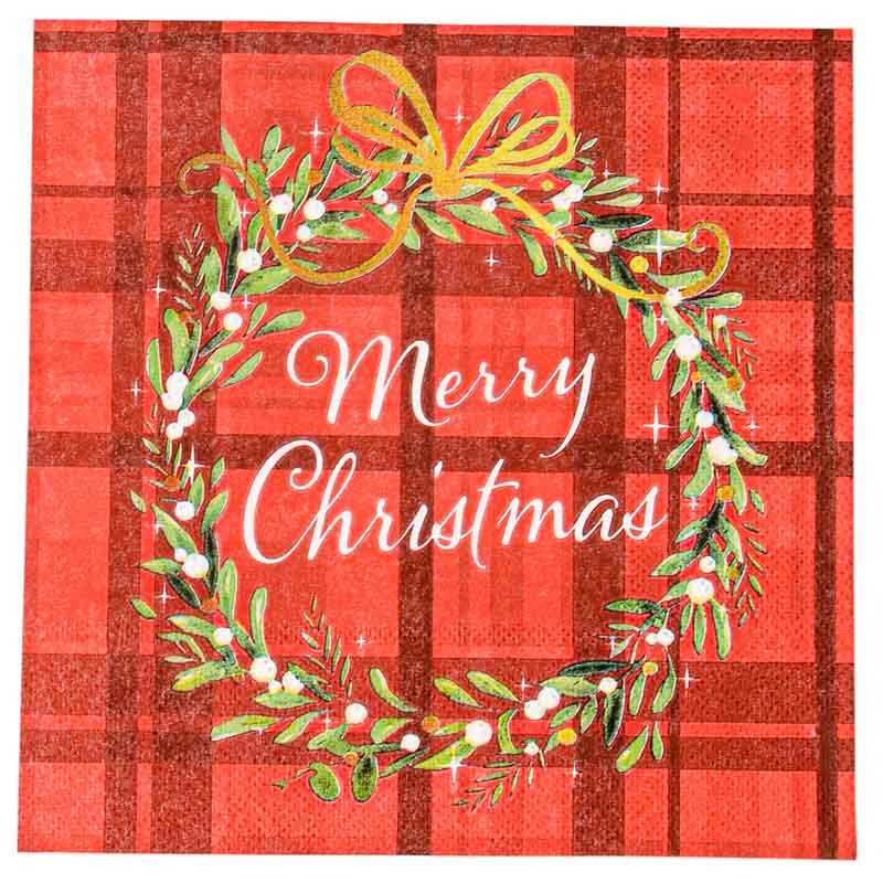 Lot de 20 serviettes 'Merry Christmas'