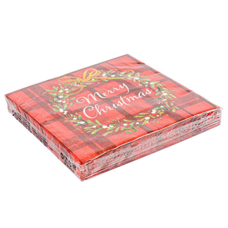 Lot de 20 serviettes 'Merry Christmas'