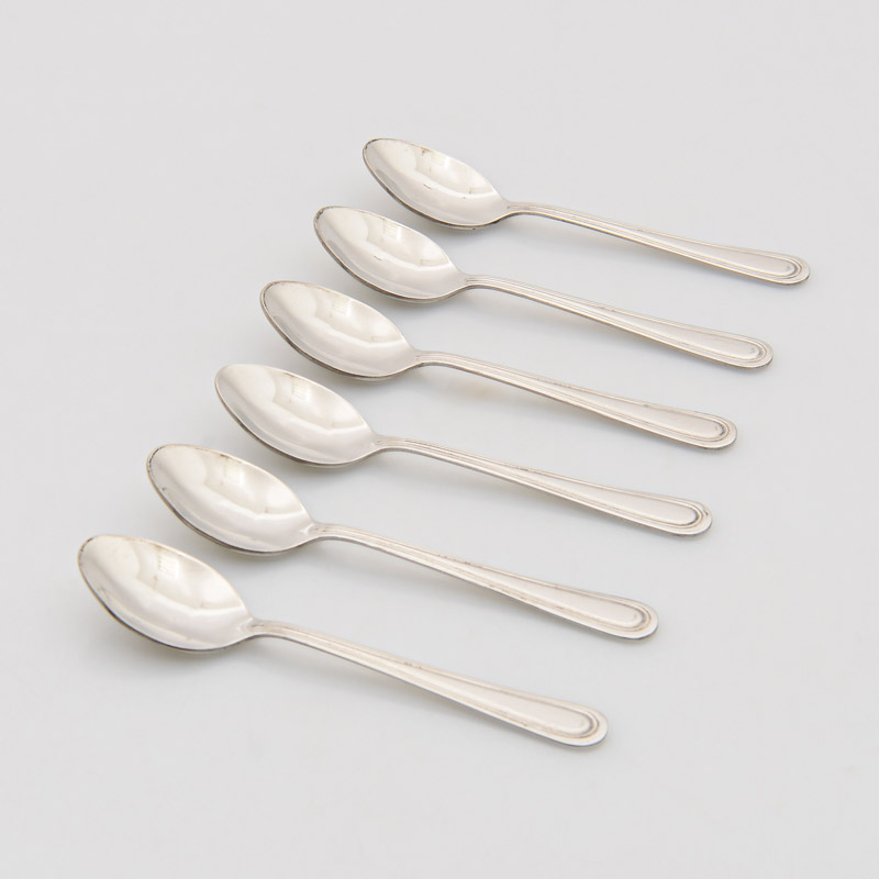Lot de 6 cuillères à café en inox