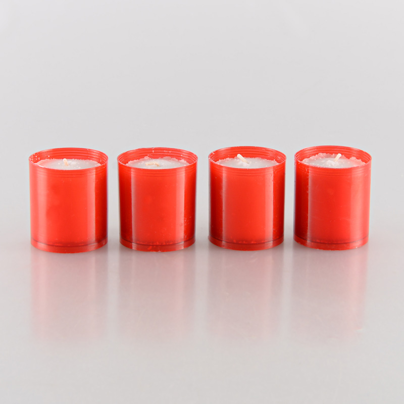 Set de 4 photophores rouges