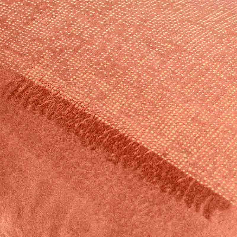 Coussin velours 'Art Déco' terracotta/doré