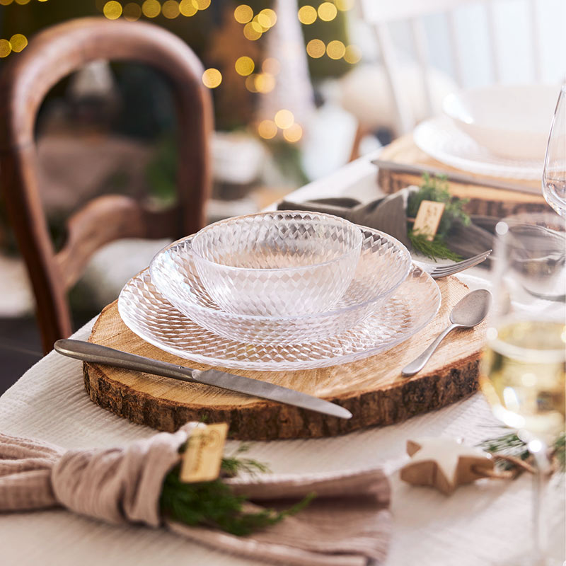 Assiette plate 'Pampille Clear'
