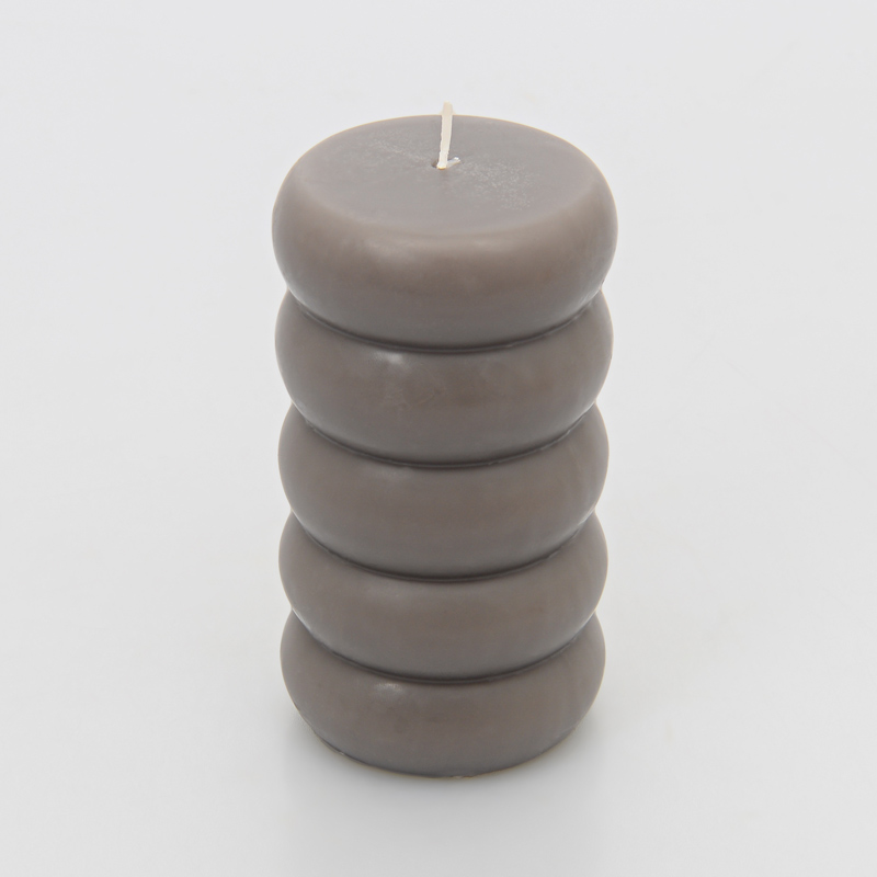 Bougie perlée anthracite