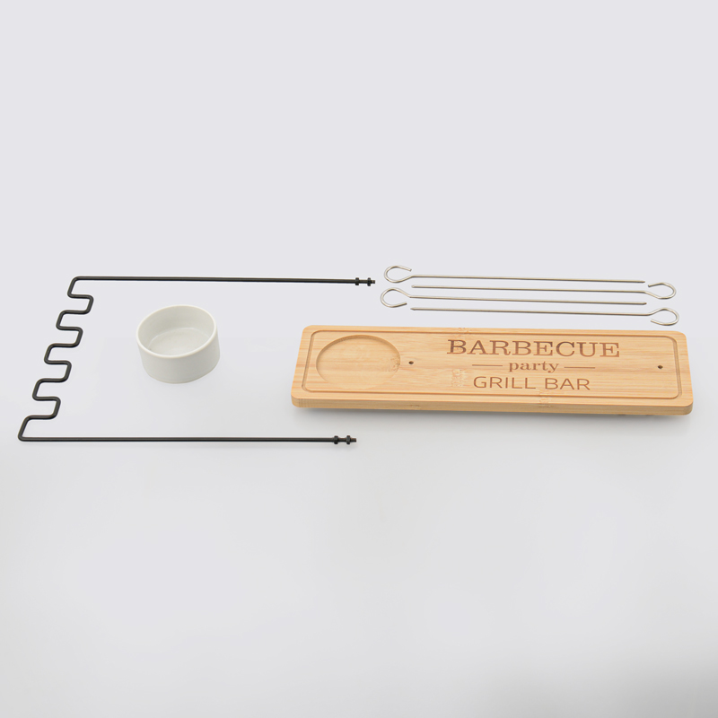 Support à brochettes avec plateau 