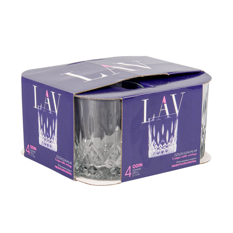 Lot de 4 verres à whisky 'Odin'