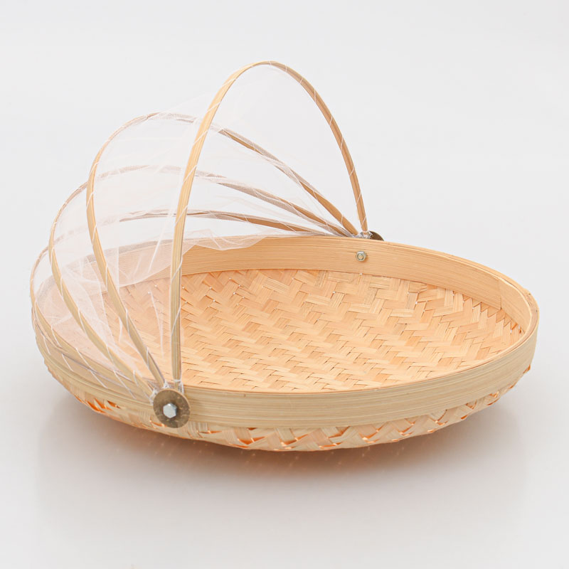 Cloche couvre-plats en bambou