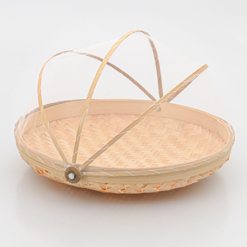 Cloche couvre-plats en bambou