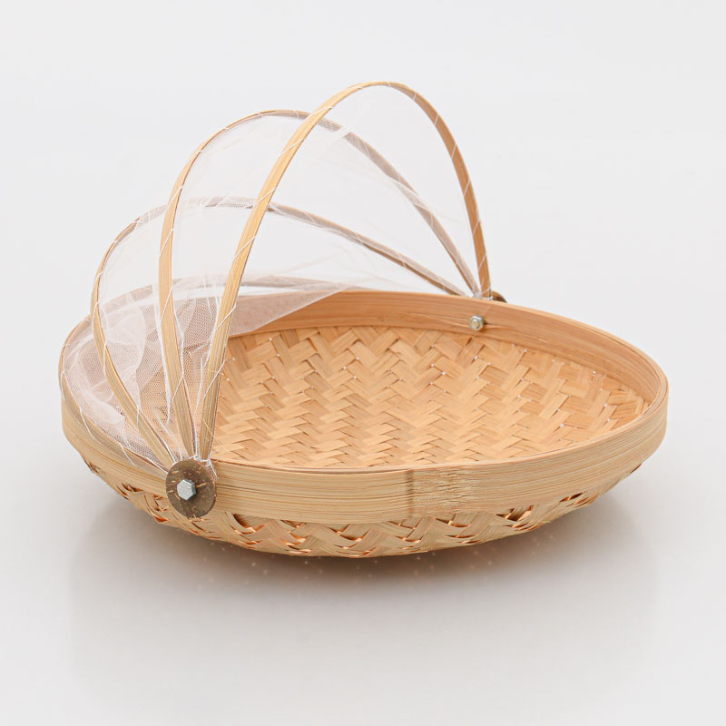 Cloche couvre-plats en bambou