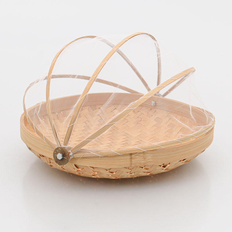 Cloche couvre-plats en bambou