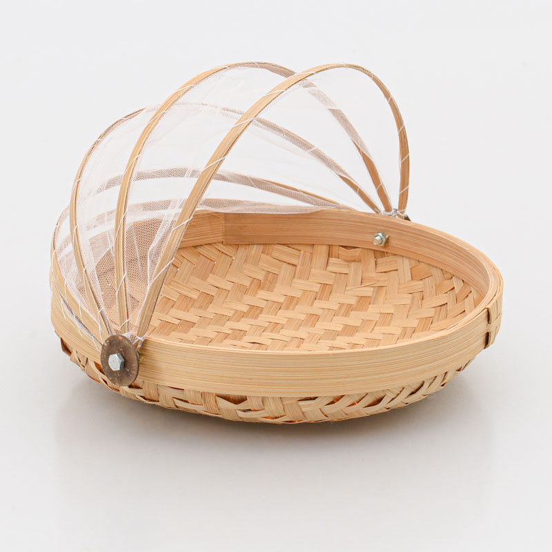 Cloche couvre-plats en bambou