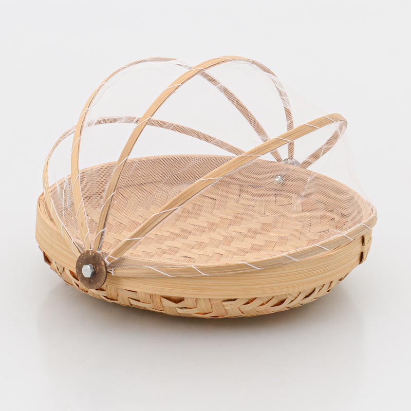 Cloche couvre-plats en bambou