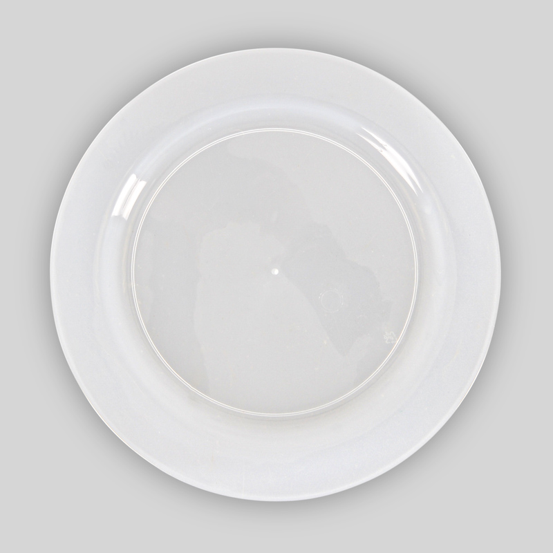 4 assiettes réutilisables blanches