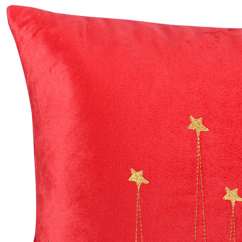 Coussin étoiles 'Stars' velours rouge