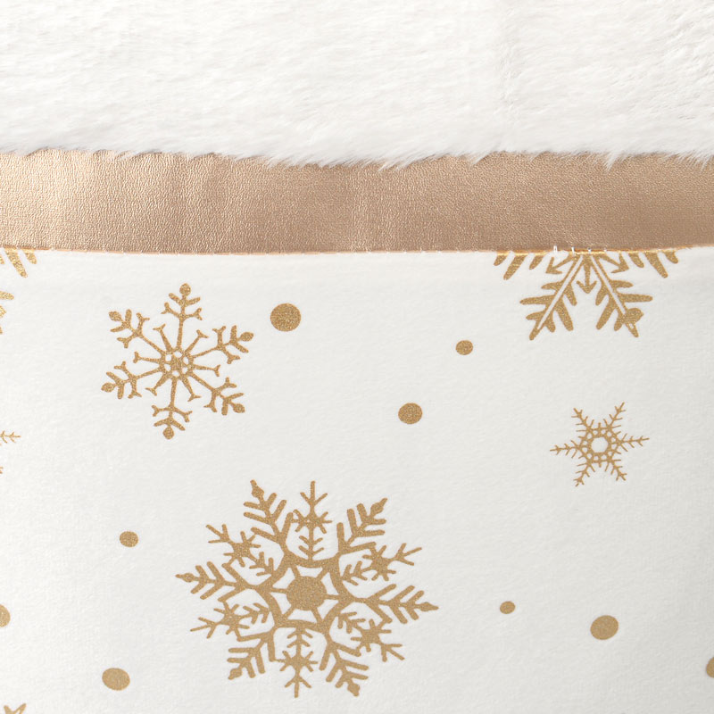 Coussin de Noël imprimé 'Flocon' Or
