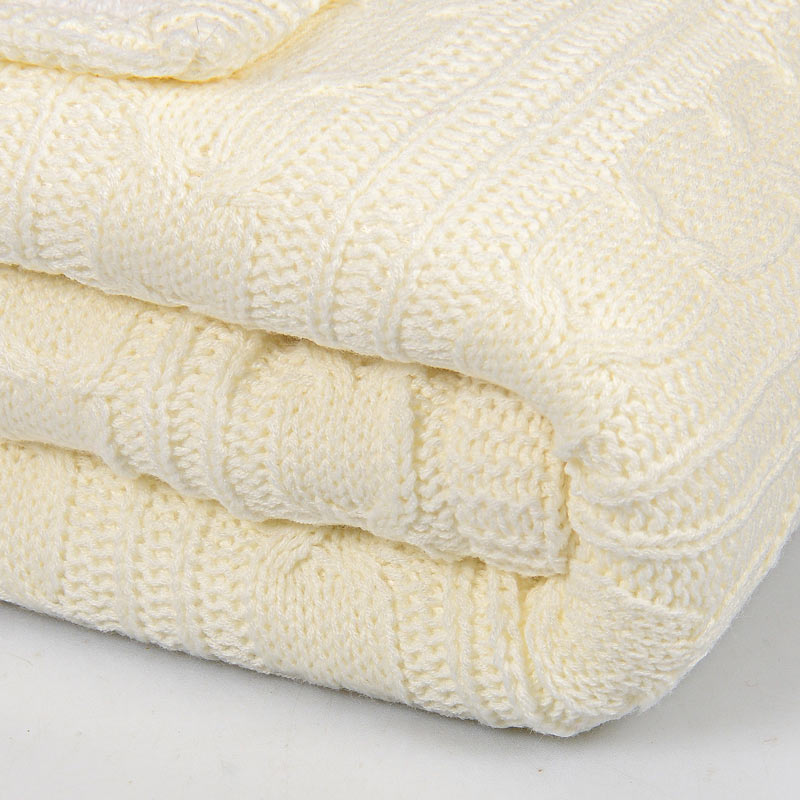 Plaid 'Cosy' doublé écru