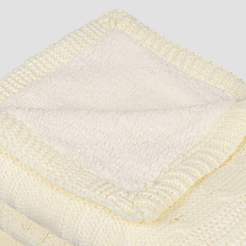 Plaid 'Cosy' doublé écru