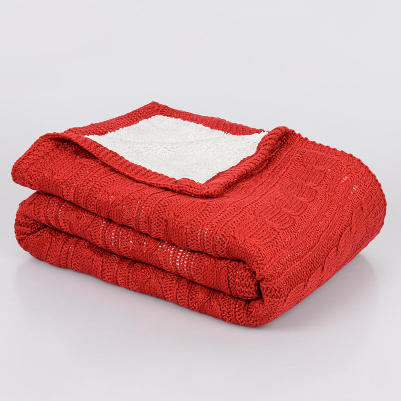 Plaid 'Cosy' doublé rouge