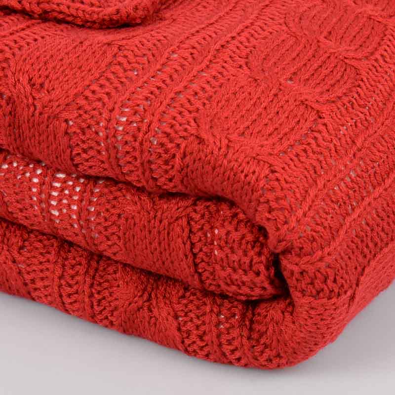 Plaid 'Cosy' doublé rouge