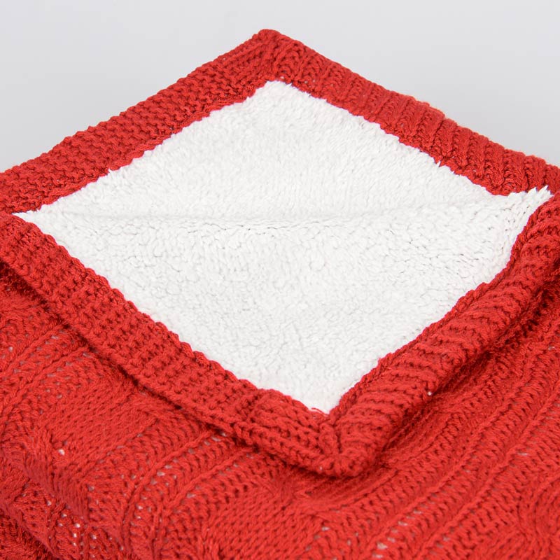 Plaid 'Cosy' doublé rouge