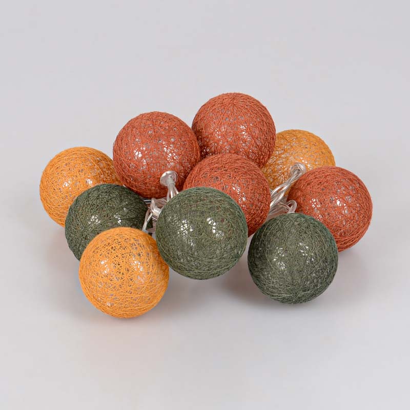 Guirlande10 boules lumineuses tricolore